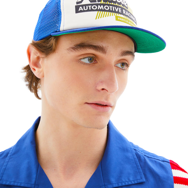 Rhude Auto Racing Trucker Hat (Navy/Ivory)