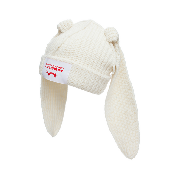 Floppy Rabbit Beanie (Ecru)