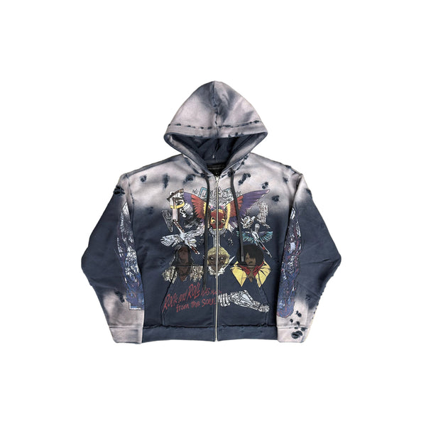 Star Zip Up Hoodie (Lavender/Multicolor)