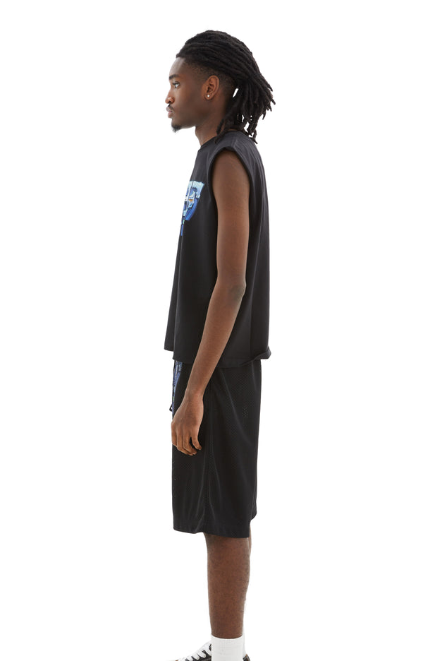 SHF Sand Sleeveless T-Shirt (Black)