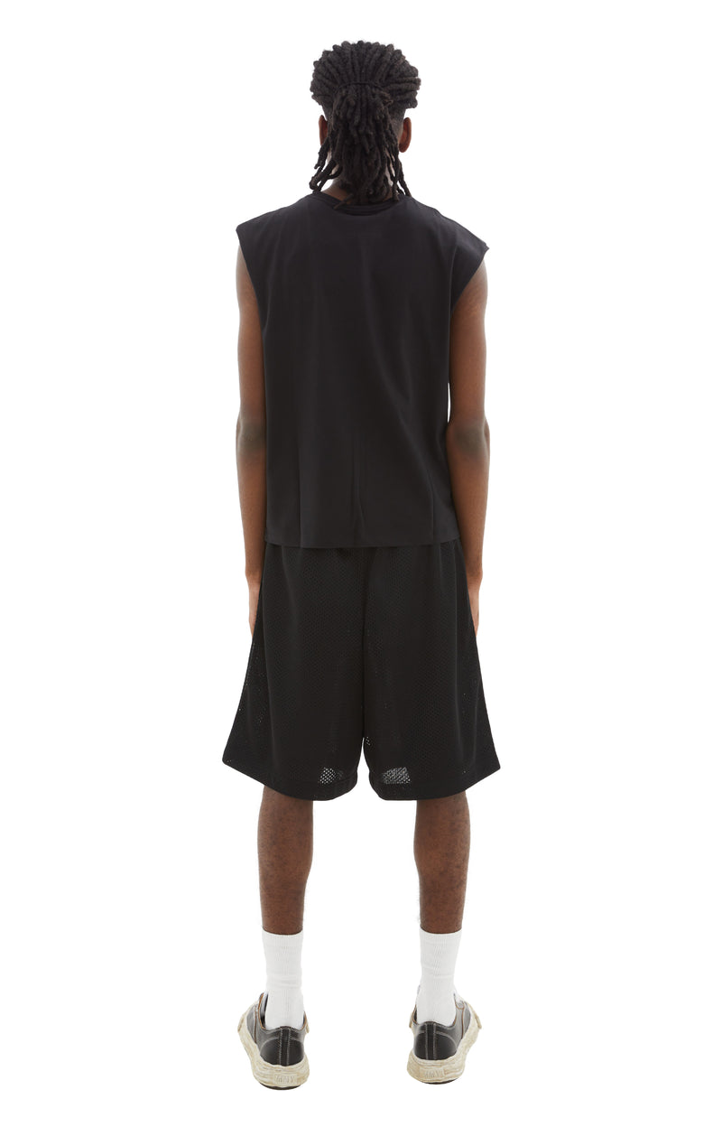 SHF Sand Sleeveless T-Shirt (Black)