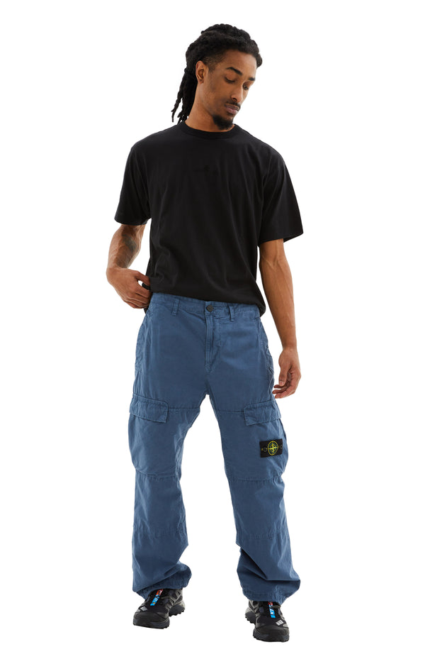 Garment-dyed Cargo Pants (Dark Blue)