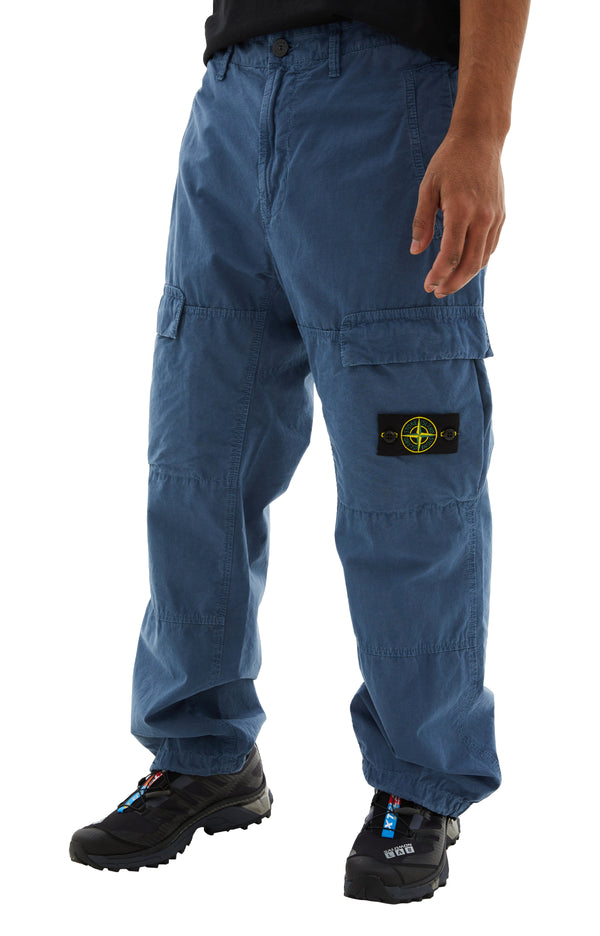 Garment-dyed Cargo Pants (Dark Blue)