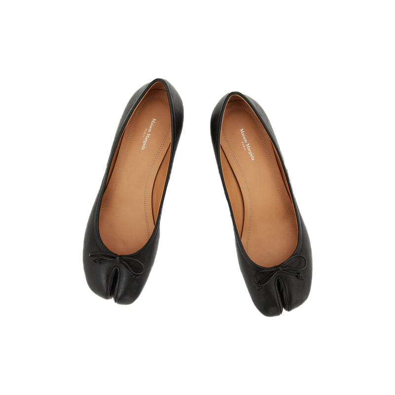 Tabi Ballerina Heeled Shoes (Black)