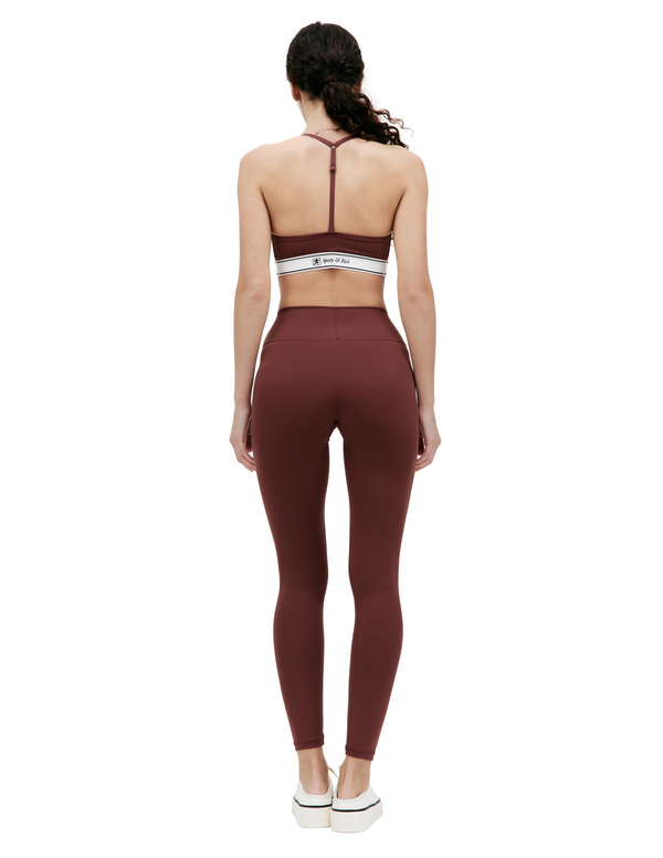 Runner Script Sports Bralette (Maroon)