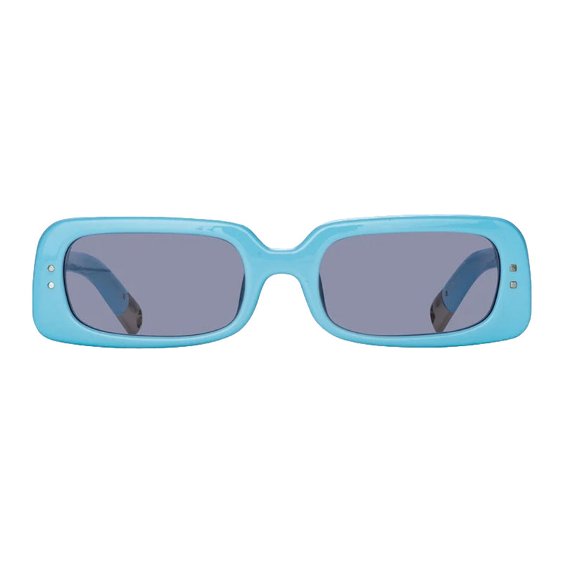 x Linda Farrow Azzurro Rectangular Sunglasses (Light Blue/ Silver/ Light Grey)