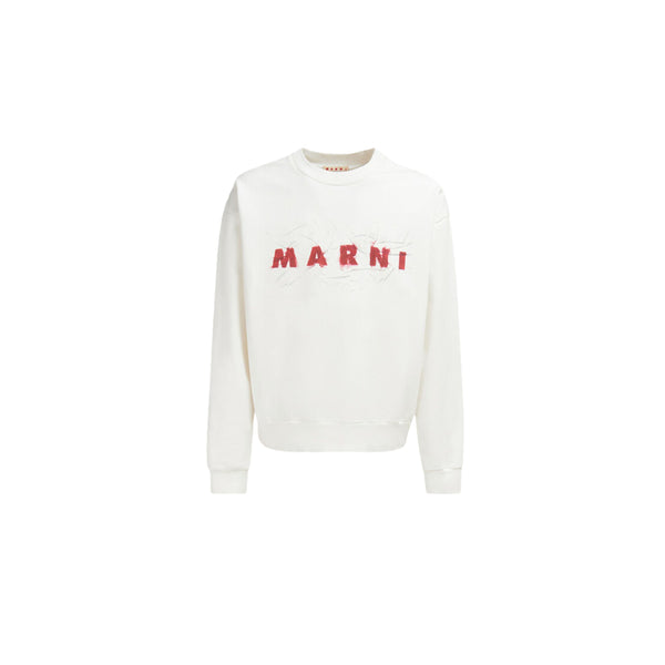 Marni Sweatshirt with Logo (Natural White)