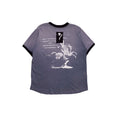 Porcelain Dog Patch Ringer T-shirt (Faded Charcoal/Black)