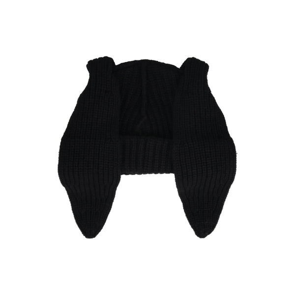 Chunky Rabbit Beanie (Black)