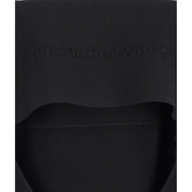 Cami Band Mini Slip Dress With Logo (Black)