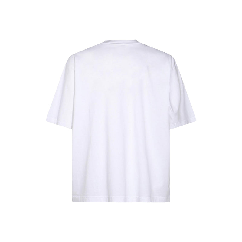 T-shirt With Crinkled Marni Logo (LilyWhite)