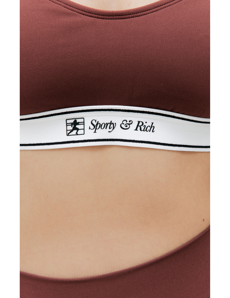 Runner Script Sports Bralette (Maroon)