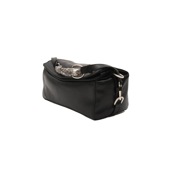 Small Rose Handle Bag (Black)