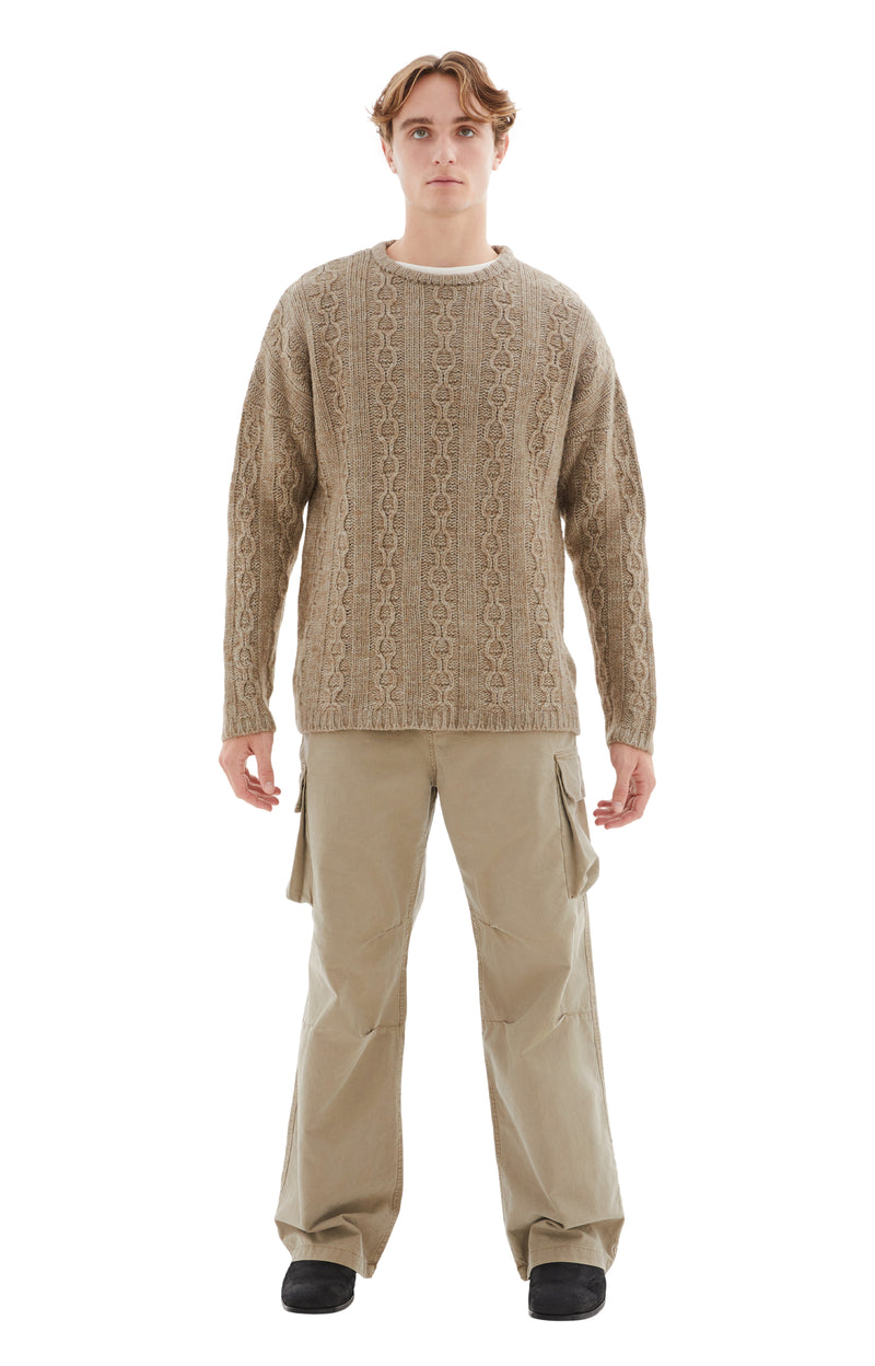 Popover Roundneck Sweater (Beige)