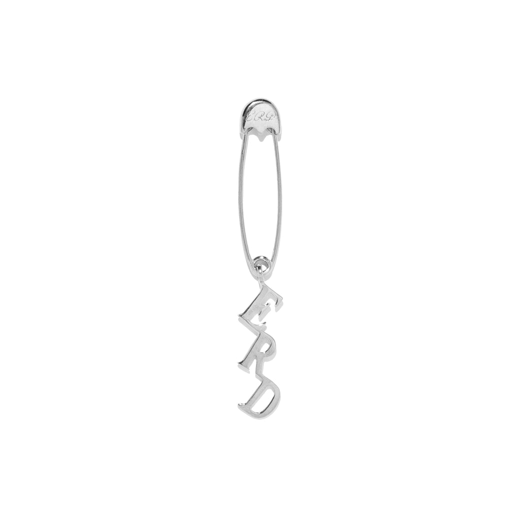 ERD Charm Safety Pin Earring (Silver)