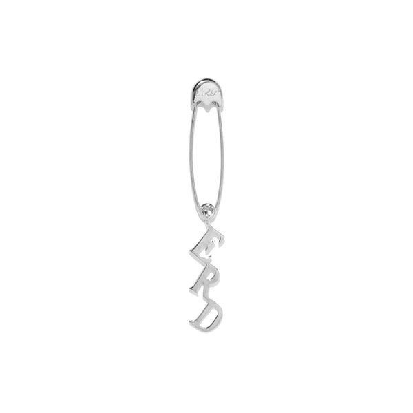 ERD Charm Safety Pin Earring (Silver)