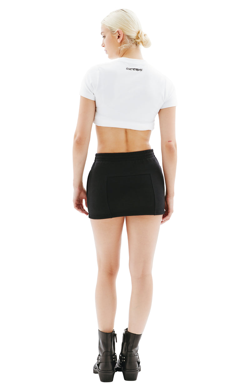 Push-Up Molton Mini Skirt (Black)