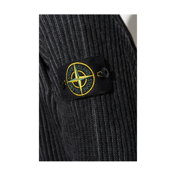 Stone Island Logo-Patch High Neck Jumper (Melange Charcoal)