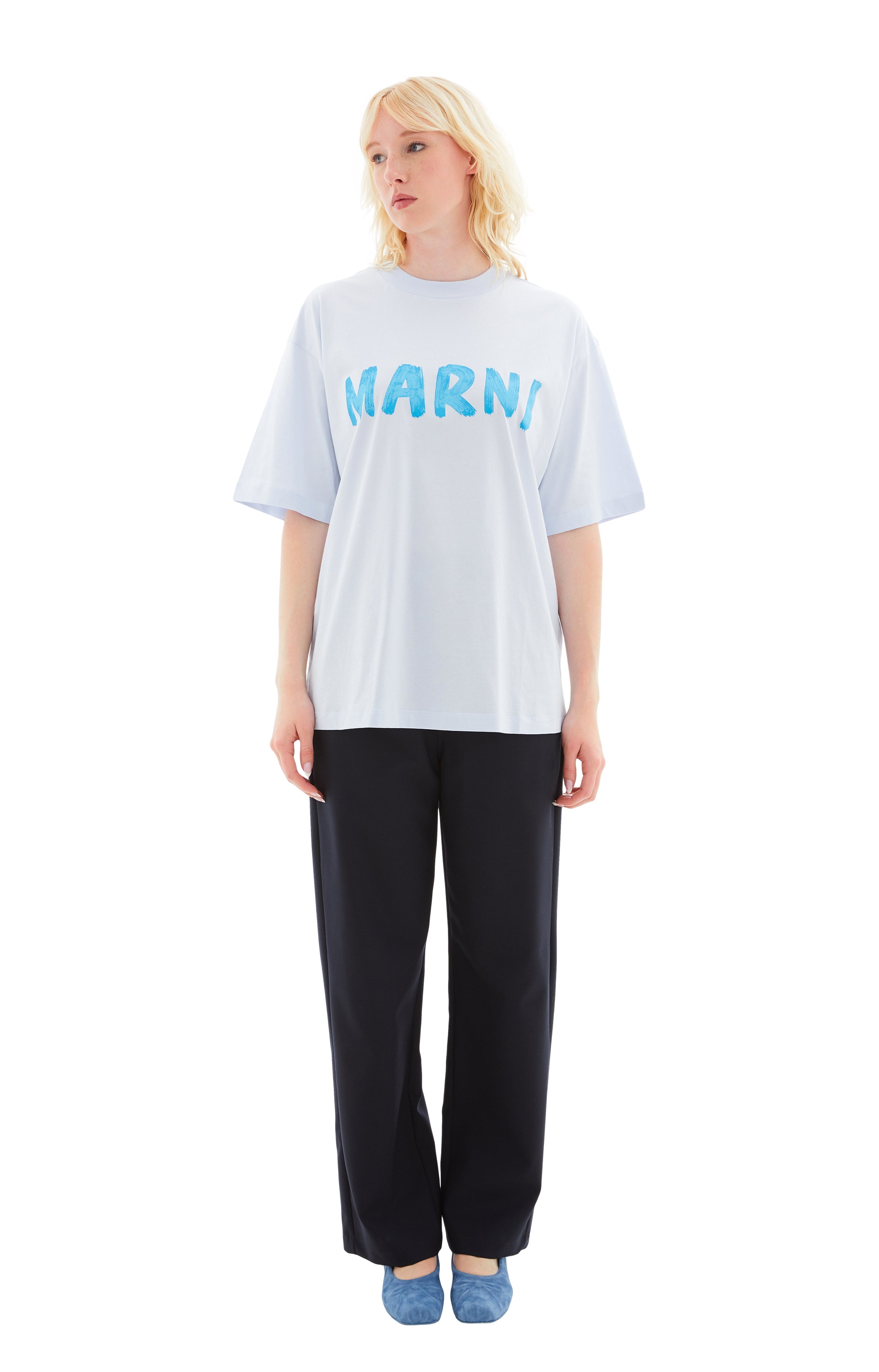 Logo Cotton T-Shirt (Light Blue)