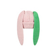 Chunky Rabbit Beanie (Pink/Green)