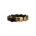 Trinidad Belt In Washed Leather With Gold Studs (Black)