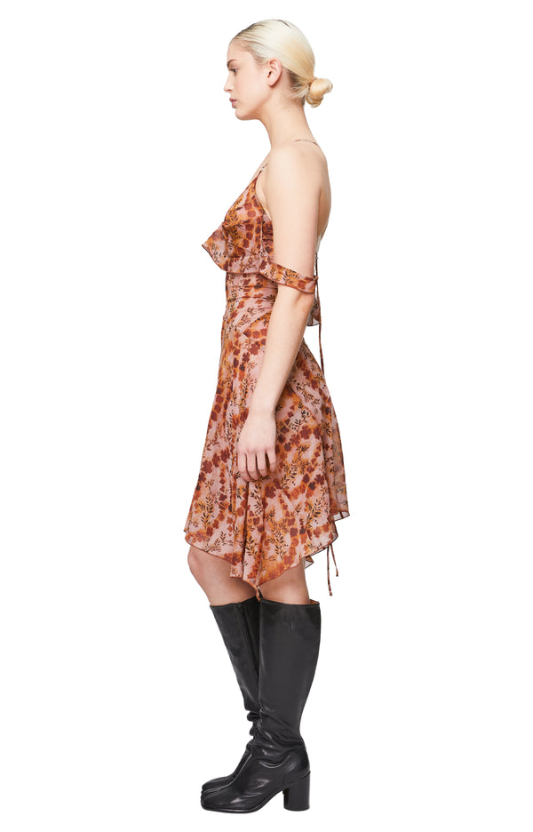 October Silk Dress with Lacing