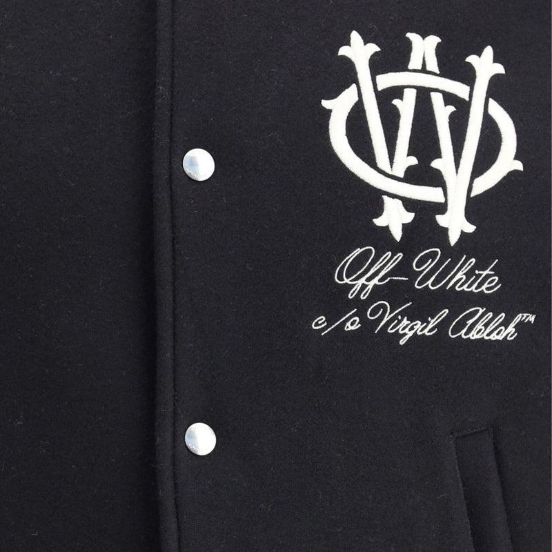 Gothinc OW Wool Den Reg Varsity Bomber (Black/Red/Grey)