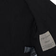 Crinkle Li Gauze Hem Line Fringe Point ASM Jacket (Black)