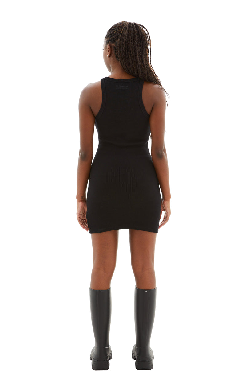 Racing Tank Top Dress (Black)