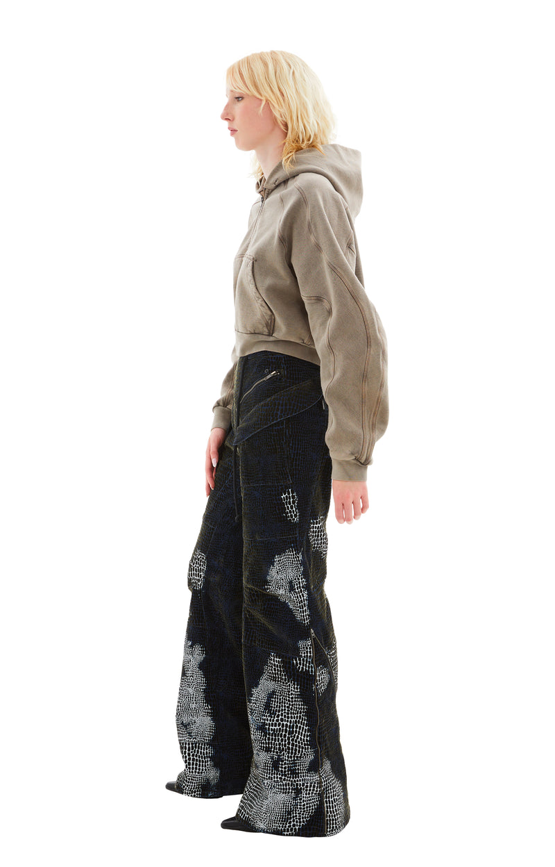 Oversized Cargo Jeans (Velvet Print)