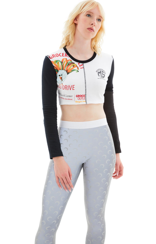 Regenerated Graphic Cropped T-Shirt (White)