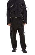 Nylon Stretch Cargo Pants (Black)