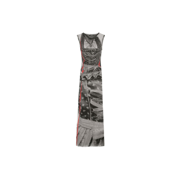 Mesh Maxi Dress (Dirndl Print)