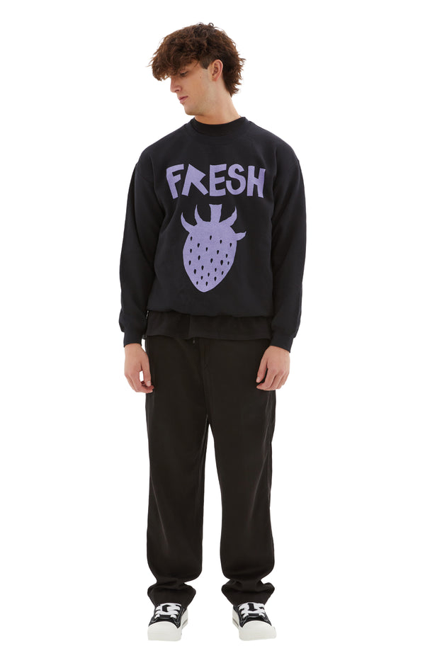Purpleberry Fresh Crew Sweatshirt (Black)