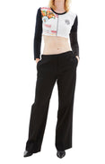 Moon Diamant Jacquard Tailored Pants (Black)