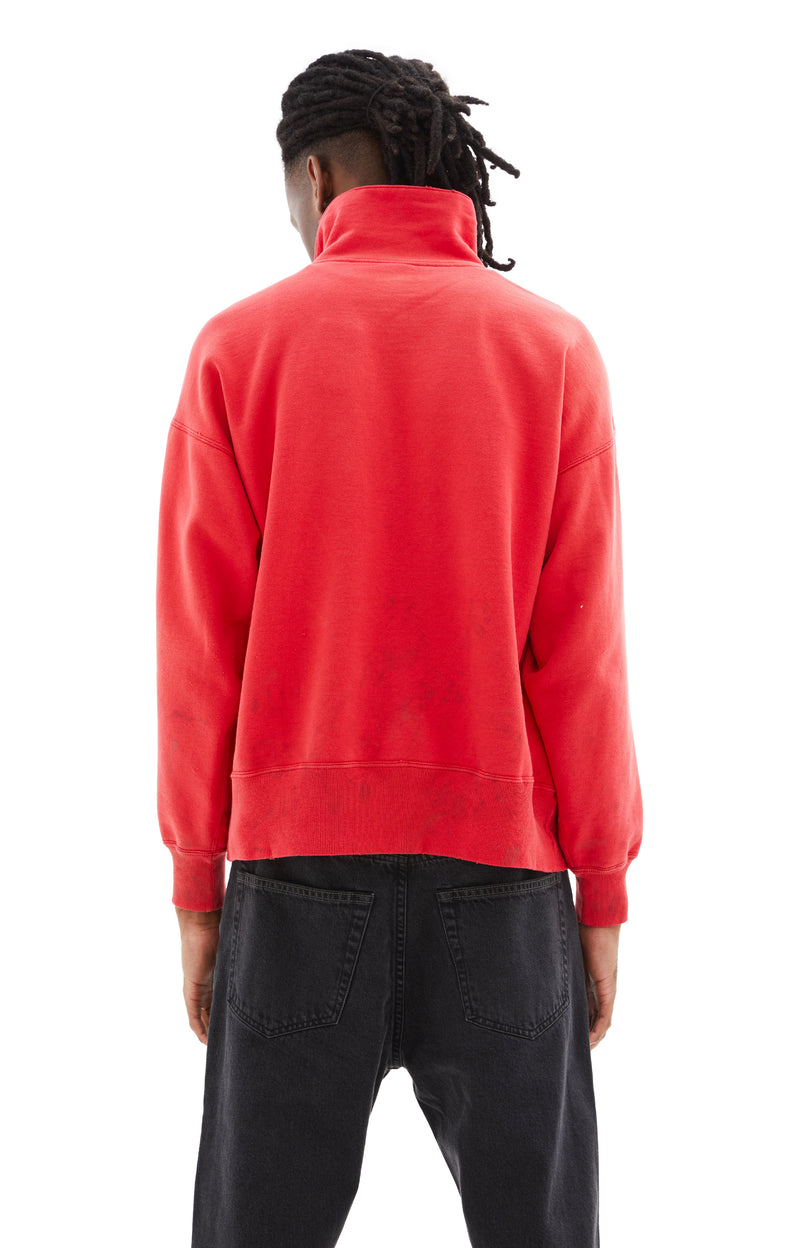 Half-Zip Saint Logo Sweatshirt (Red)