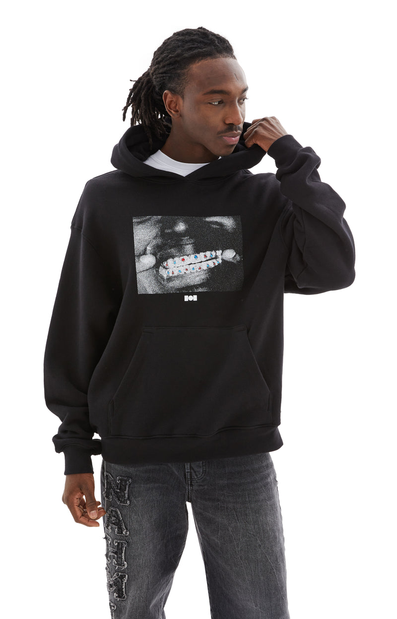 Crystal Grillz Hoodie (Black)