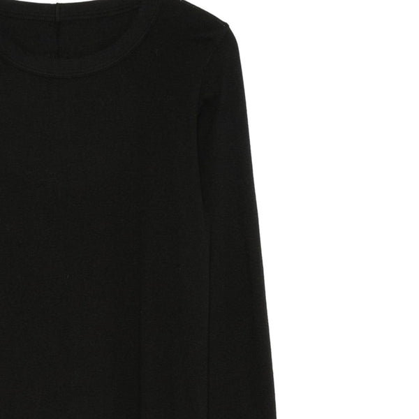 Rib Long Sleeve Top (Black)