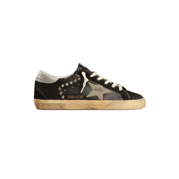 Women's Super-Star Leather Sneakers (Black/Taupe/Silver)
