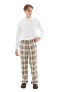 Super Light Wool Check Easy Slacks (Brown)