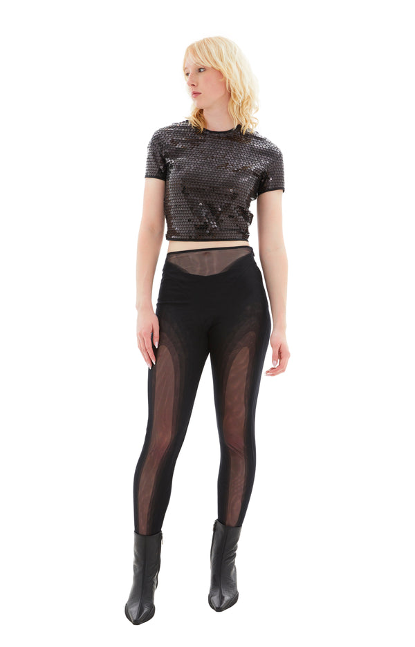 Stretch Illusion Leggings (Black)