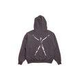 Stretched Out Thermal Lined Zip Up Hoodie (Washed Black)
