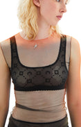 Stretch Gradient-Effect Illusion Top (Black)