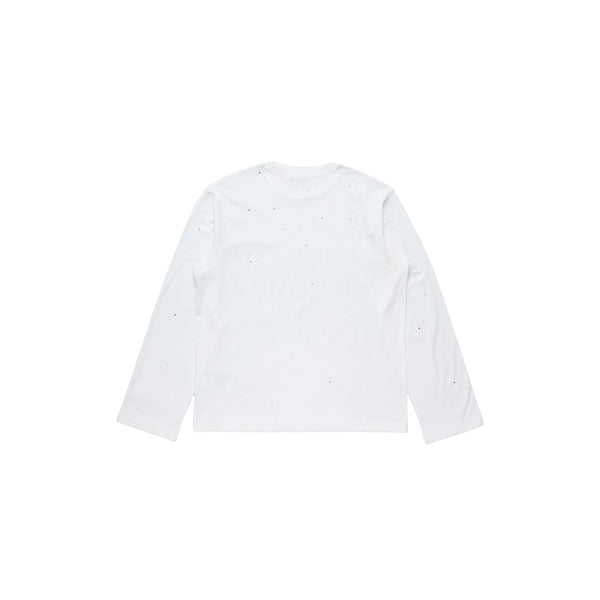 Logo Long Sleeve Crewneck T-Shirt (Optic White)