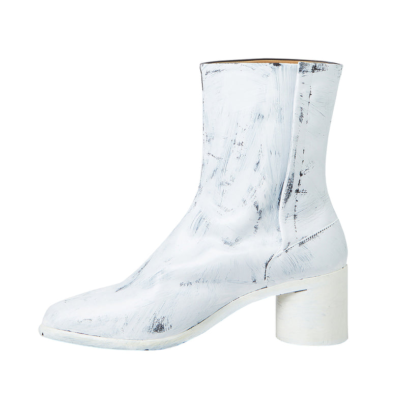 Men's Tabi Painted Ankle Boot (White)
