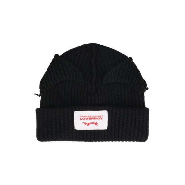 Supersized Chunky Ears Beanie (Black)