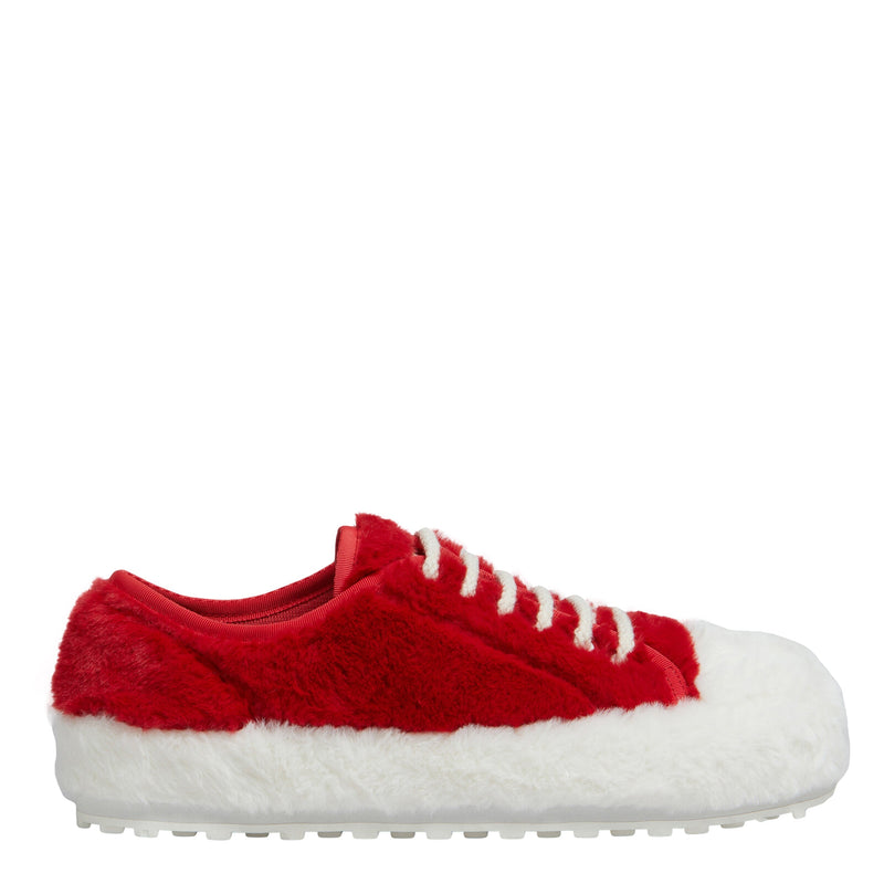 Women's Fluffy Sneakers (Red/White)