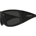 Oversized Aviator Shield Sunglasses (Black)