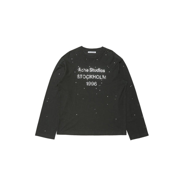 Logo Long Sleeve Crewneck T-Shirt (Black)