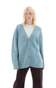 Wool Blend Cardigan (Mineral Blue)